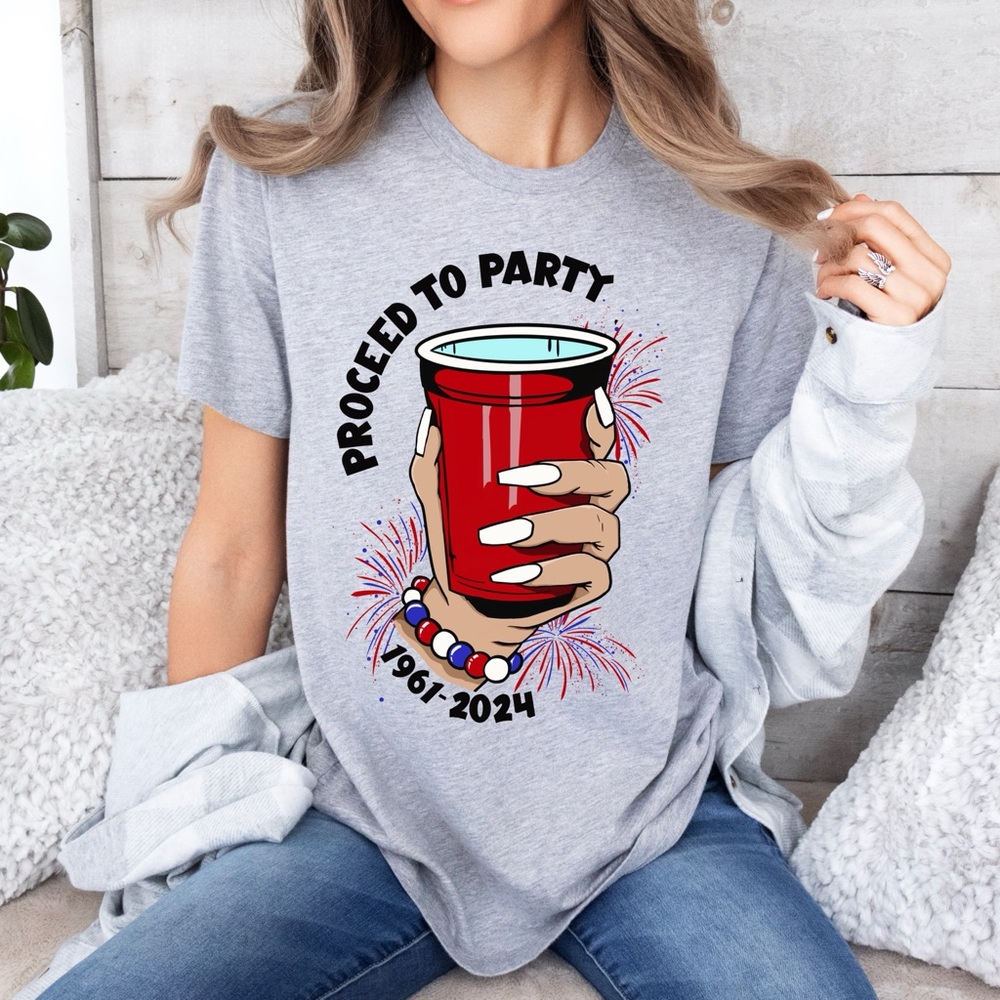 Tony concert tee, proceed to party tribute, red cup shirt